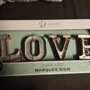 New marquee sign. LOVE led lights. So cute.